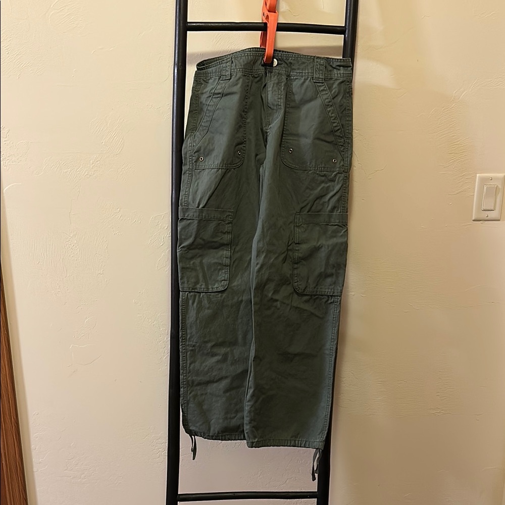 Vanilla Star Green Cargo Pants Straight Leg Durable